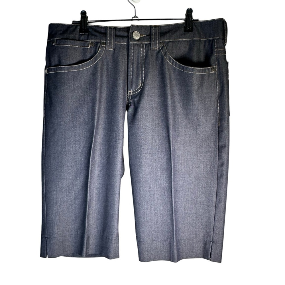 Billy Blues Womens Bermuda Shorts Size 8 Gray Denim Knee Length